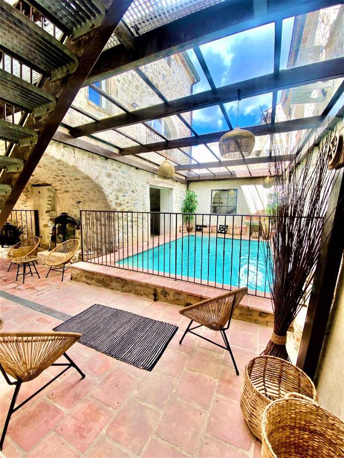 Gite De Groupe 9Ch Ou 3 Gites Independants De 3Ch - Patio Et Piscine Interieure Chauffee Toute L'Annee Vallon-Pont-dʼArc Exteriér fotografie